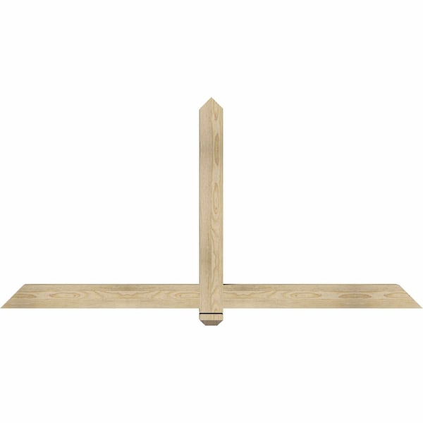 Ekena Millwork Eugene Rough Sawn Timber Gable Bracket, Douglas Fir, 72"W x 36"H x 4"D x 4"F, 12/12 Pitch GBW072X36X0404EUG00RDF - main